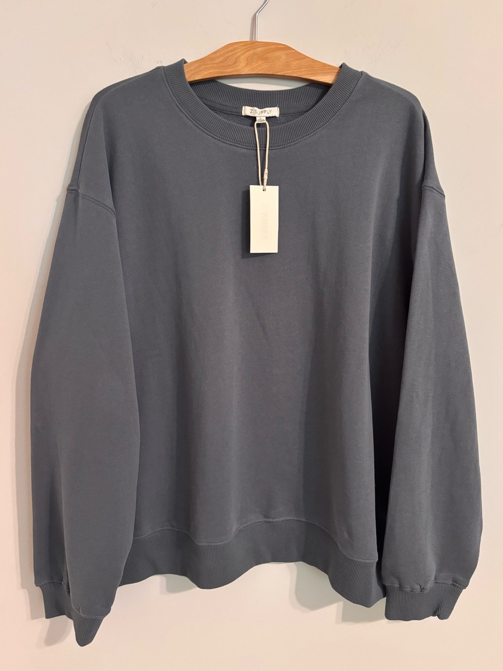 Z Supply NWT Blue relaxed fit crewneck sweatshirt